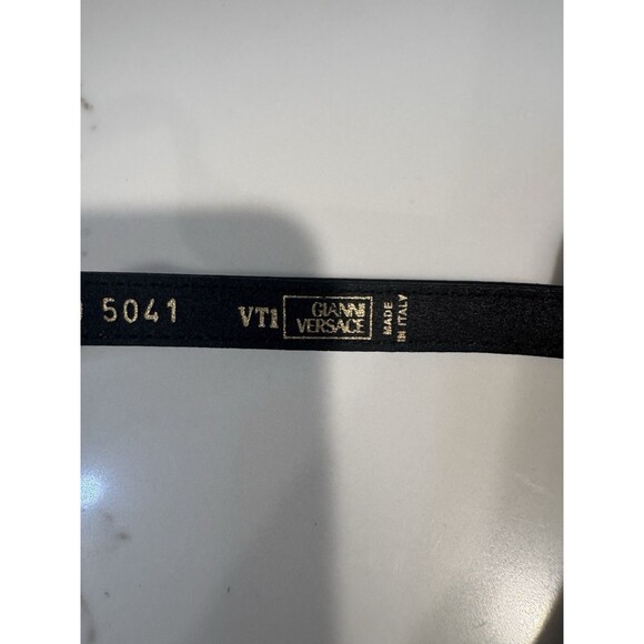 Vtg Gianni Versace leather Belt Silver & Gold Medusa Face buckle Size 80/32 main image 12